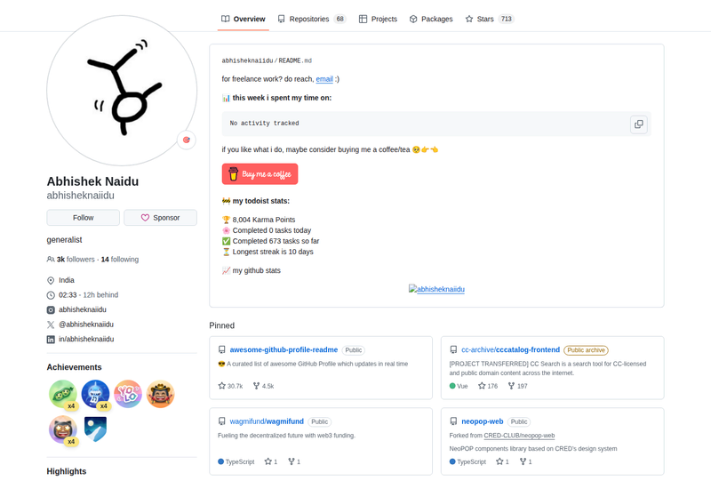 abhisheknaiidu's GitHub profile screenshot