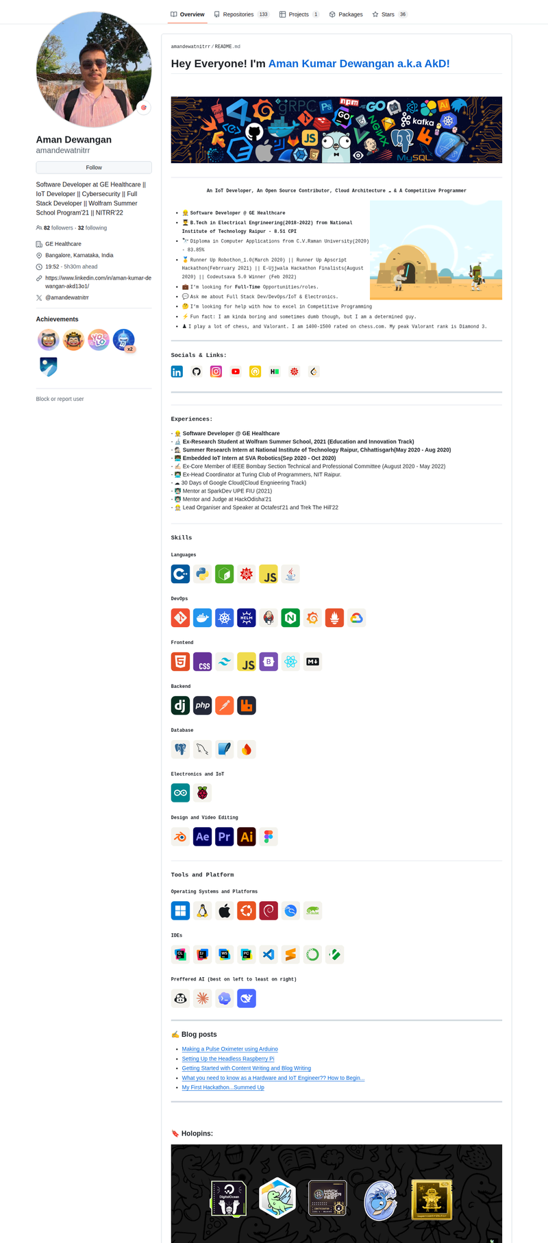 amandewatnitrr's GitHub profile screenshot