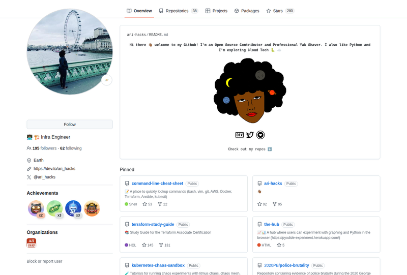 ari-hacks's GitHub profile screenshot