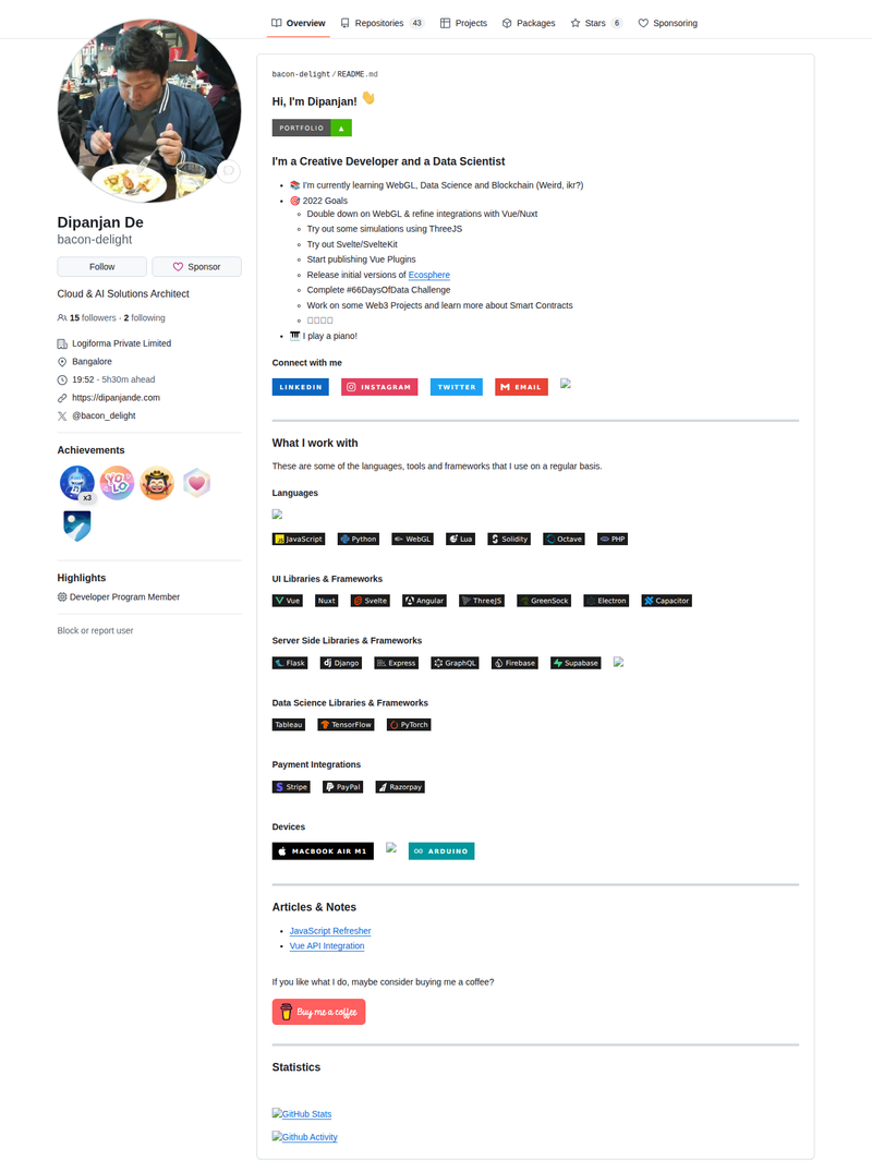 bacon-delight's GitHub profile screenshot