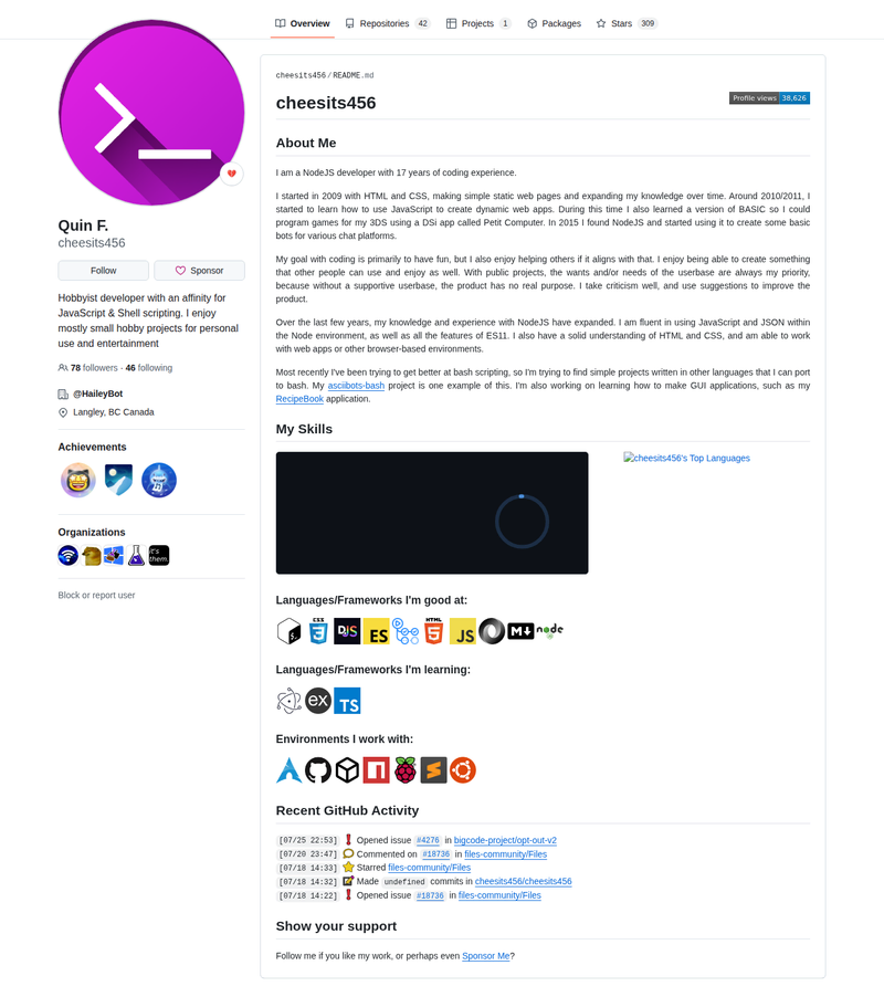 cheesits456's GitHub profile screenshot