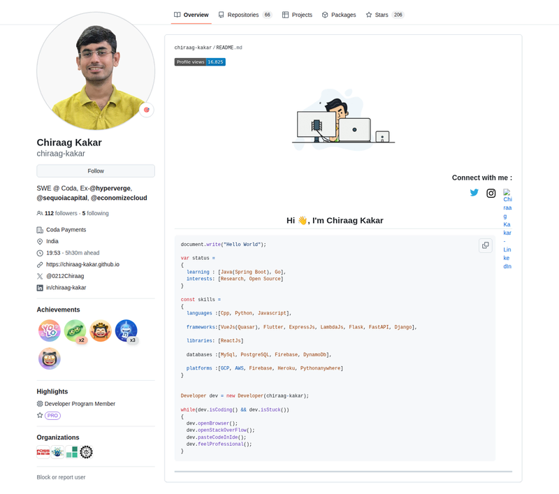 chiraag-kakar's GitHub profile screenshot