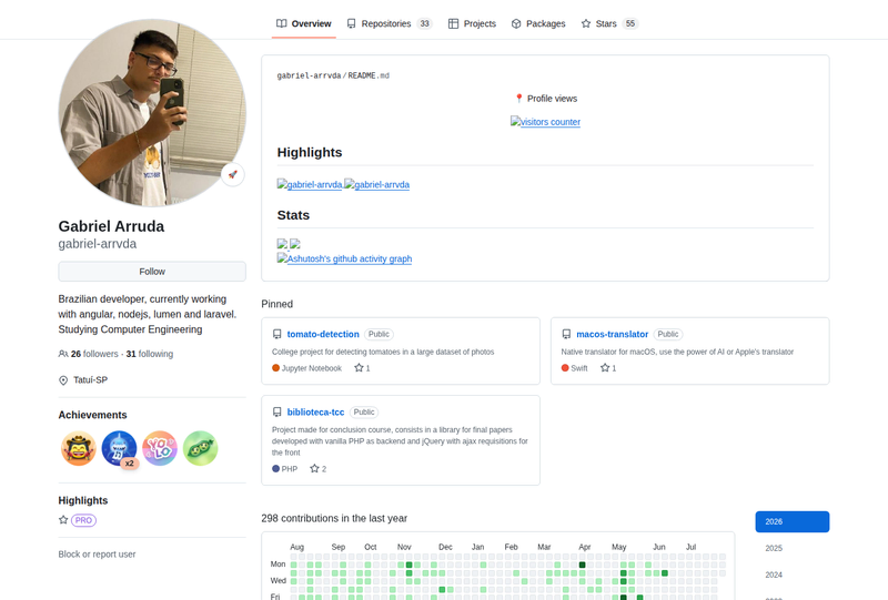 gabriel-arrvda's GitHub profile screenshot
