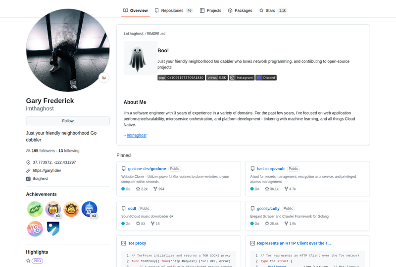 imthaghost's GitHub profile screenshot
