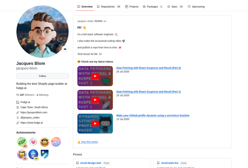 jacques-blom's GitHub profile screenshot