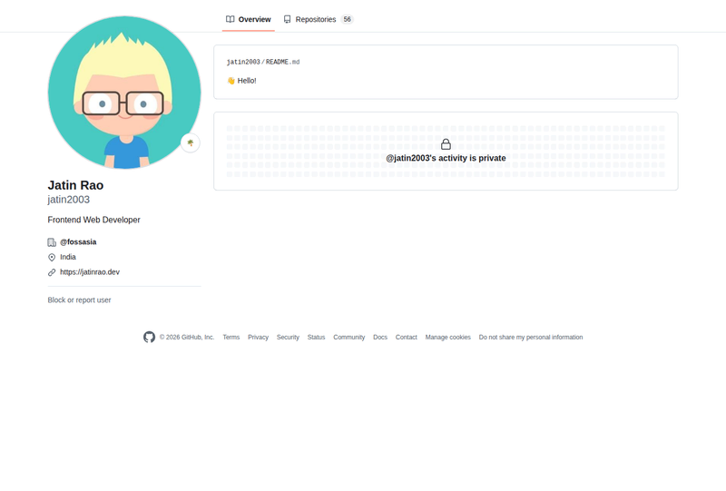 jatin2003's GitHub profile screenshot