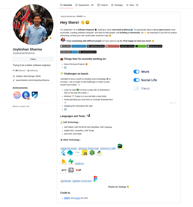 JoykishanSharma's GitHub profile screenshot
