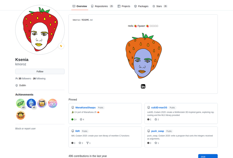kmoroz's GitHub profile screenshot