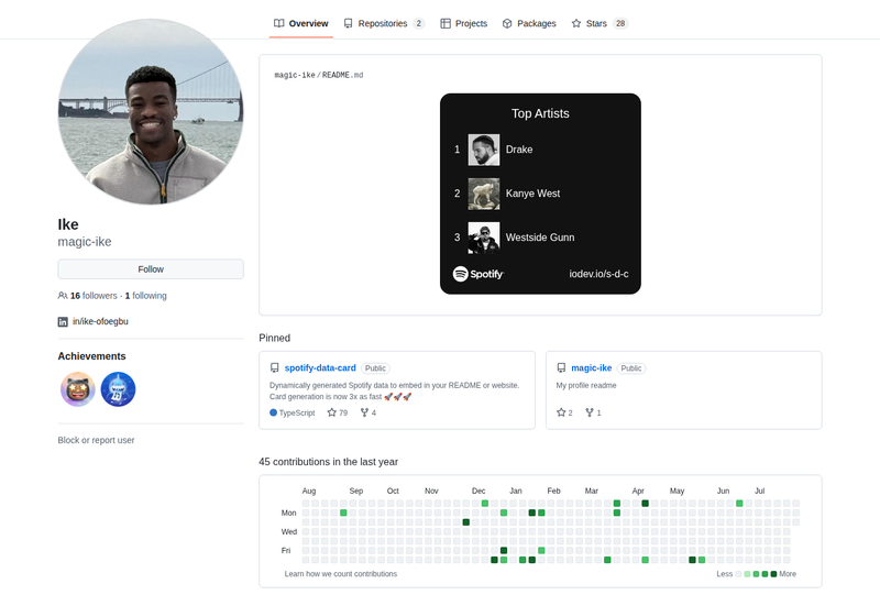 magic-ike's GitHub profile screenshot