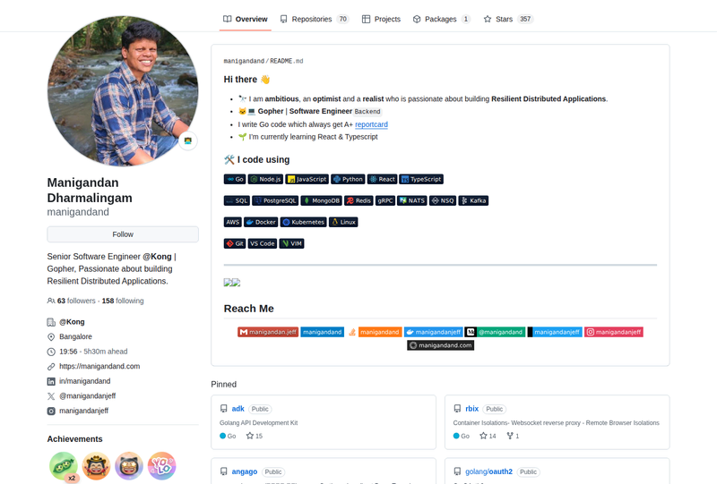 manigandand's GitHub profile screenshot