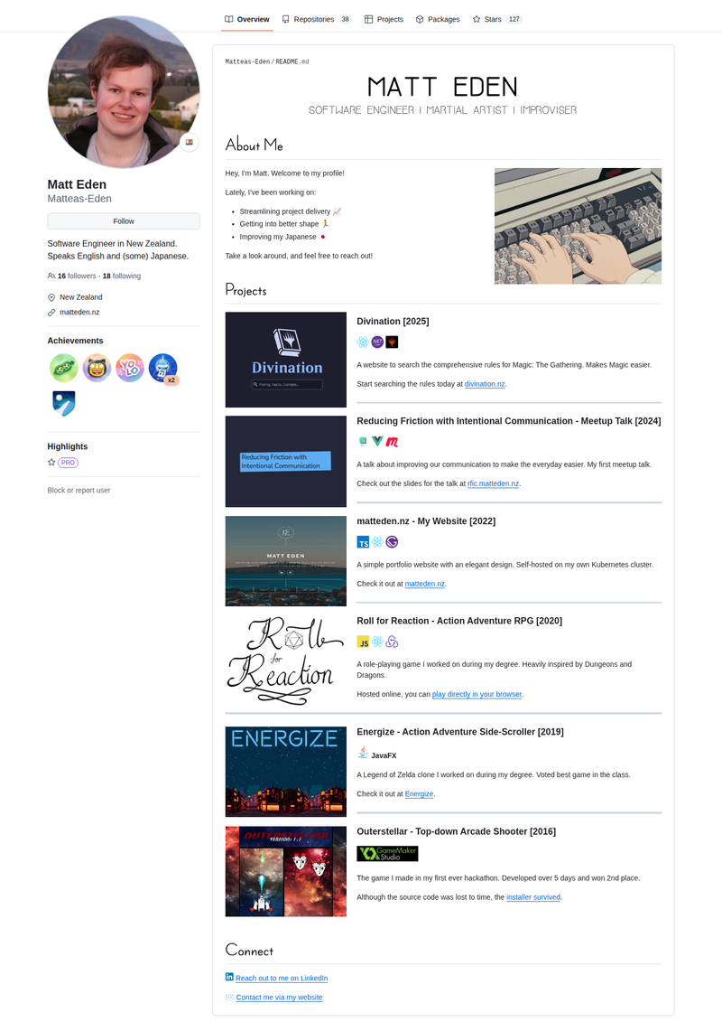 Matteas-Eden's GitHub profile screenshot
