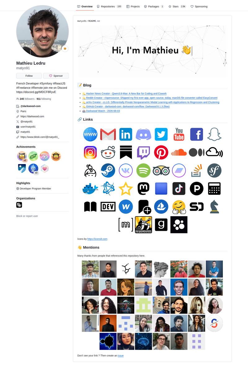 matyo91's GitHub profile screenshot