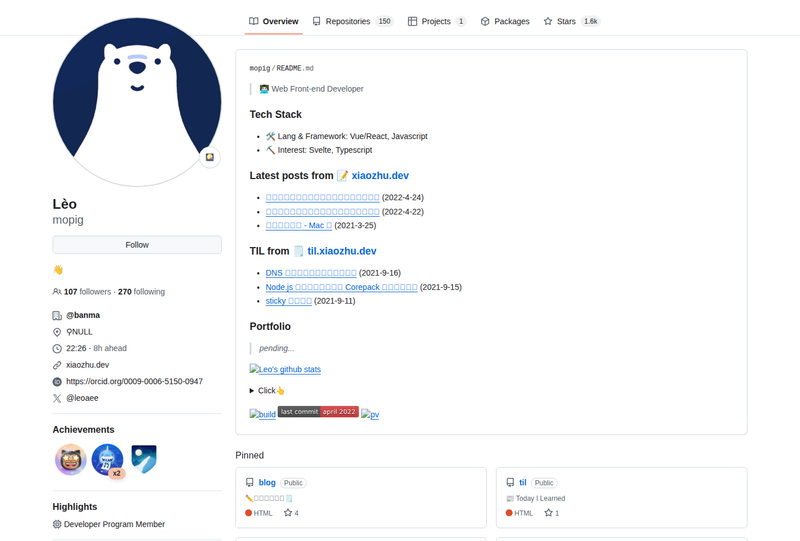 mopig's GitHub profile screenshot