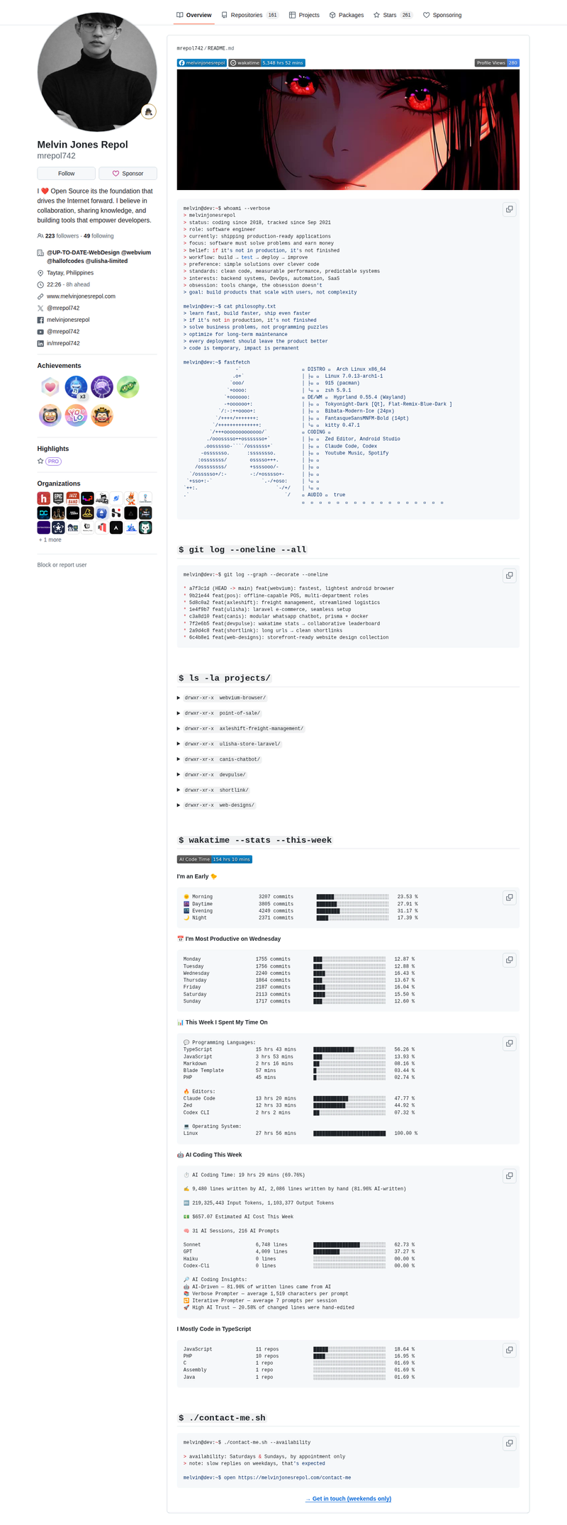 mrepol742's GitHub profile screenshot