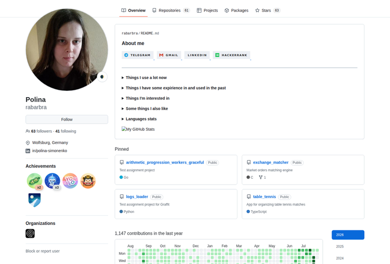 rabarbra's GitHub profile screenshot