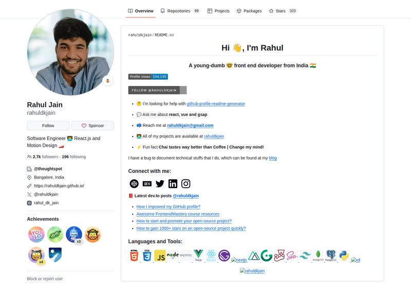 rahuldkjain's GitHub profile screenshot