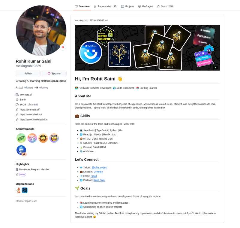 rockingrohit9639's GitHub profile screenshot