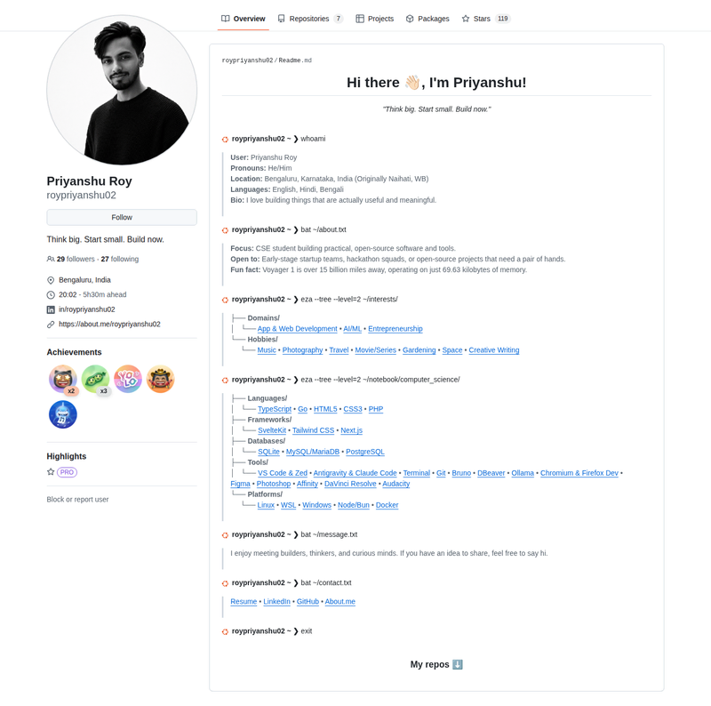 roypriyanshu02's GitHub profile screenshot