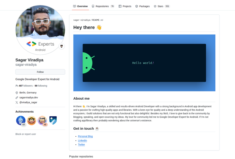 sagar-viradiya's GitHub profile screenshot
