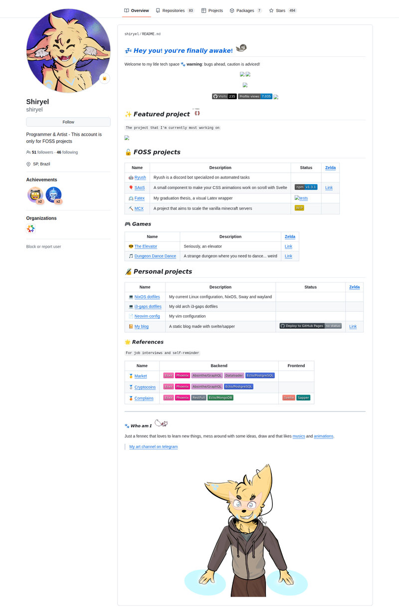 shiryel's GitHub profile screenshot