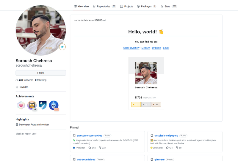 soroushchehresa's GitHub profile screenshot