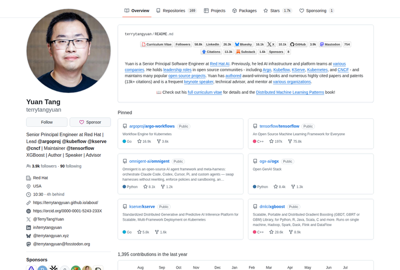 terrytangyuan's GitHub profile screenshot