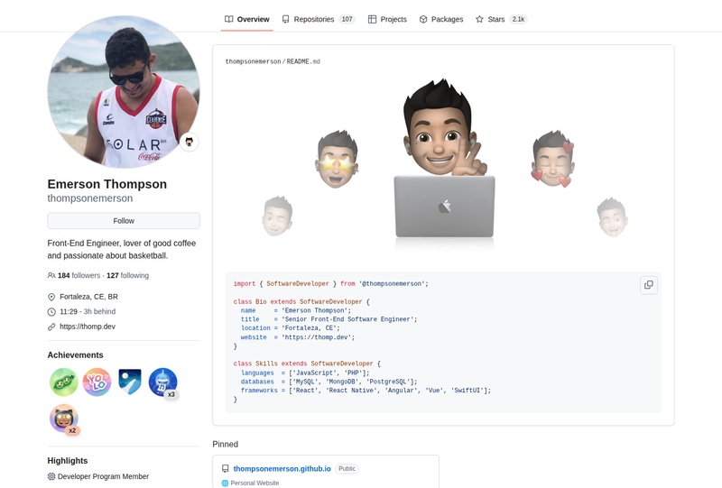 thompsonemerson's GitHub profile screenshot